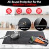 KitchenRaku Large Induction Cooktop Protector Mat 21.2x35.4 IN,Translucent (Magnetic) Electric
