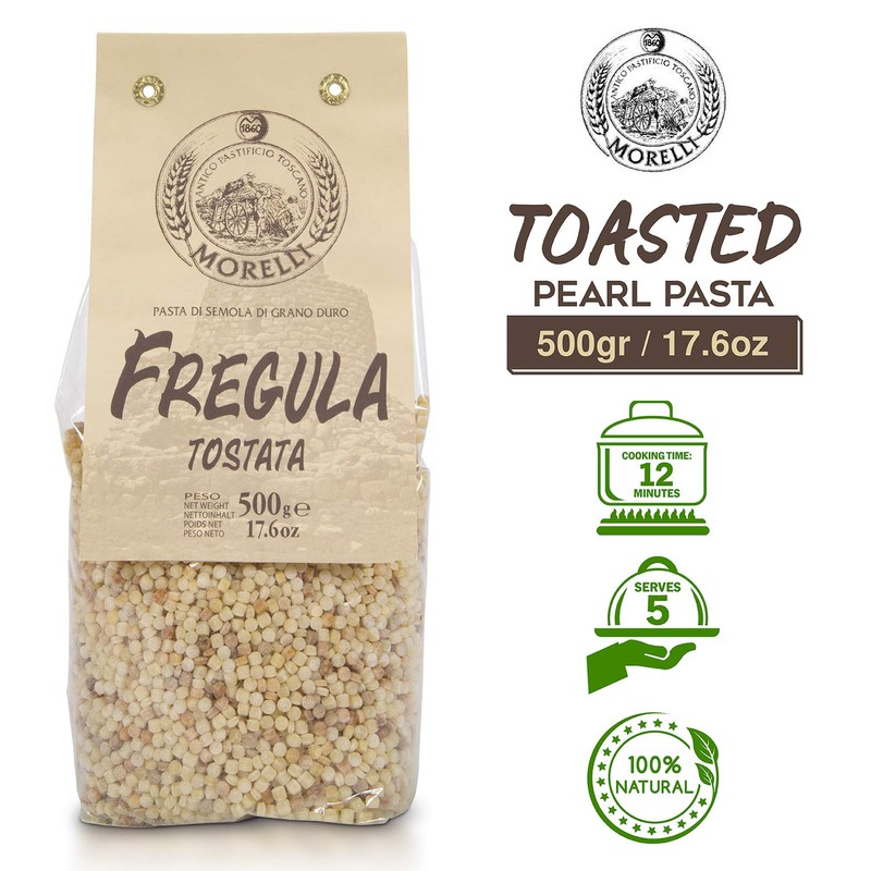 Morelli Pasta Toasted Fregola Sarda Pasta - Imported from Italy