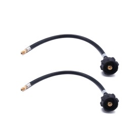 GGC 1.5 Feet RV Propane Pigtail Hose QCC1 Connector with 1/4'' Inverted Male Flare (2PCS)