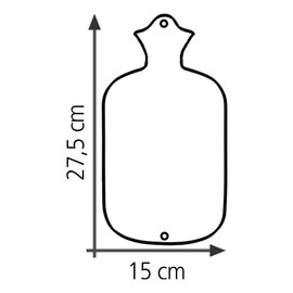 0.8 Litre Rubber Hot Water Bottle with Knitted Cotton Cover Heart for Little Ones