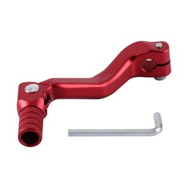 GOOFIT Aluminium Alloy Gear Lever Red Shift Lever Gear Pedal Folding Wheel Lever Replacement for CB250 Motocross ATV Dirt Pit Bike