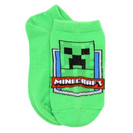 Minecraft Paquete de 5 calcetines de personaje, verde/jaspeado, talla M, Verde