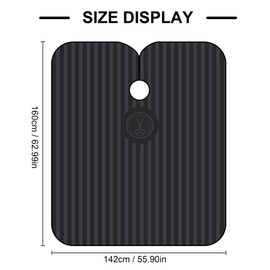 Professional Salon Cape Polyester Barber Cape Hair Cut Cape,54”x62” (Black, 8 Pack)