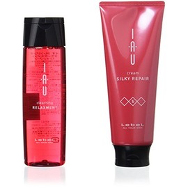 Lebel IAU Cleansing Relaxation Shampoo, 6.8 fl oz (200 ml) & Cream, Silky Repair Treatment, 6.8 fl oz (200 ml) Set
