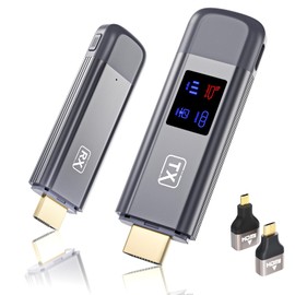 TTQ Wireless HDMI Transmitter and Receiver, TTQ Wireless HDMI Extender 4K Supported, Metal Housing, LED Display, 100FT Range, 2.4G&5G, for PC/Laptop/Camera/HDTV/Projector/TV Box