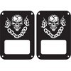 JeepTails Skull Chain Tail lamp Light Covers Compatible with Jeep