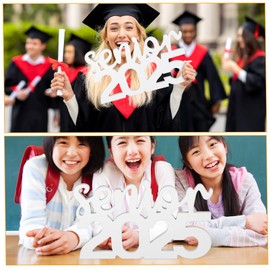 Gatuida Senior 2025 Sign Graduation Prop: Class of 2025 Sign Graduation Decorations Photo Booth Props Grad Picture DIY Backdrop for College High School Grad Party Supplies