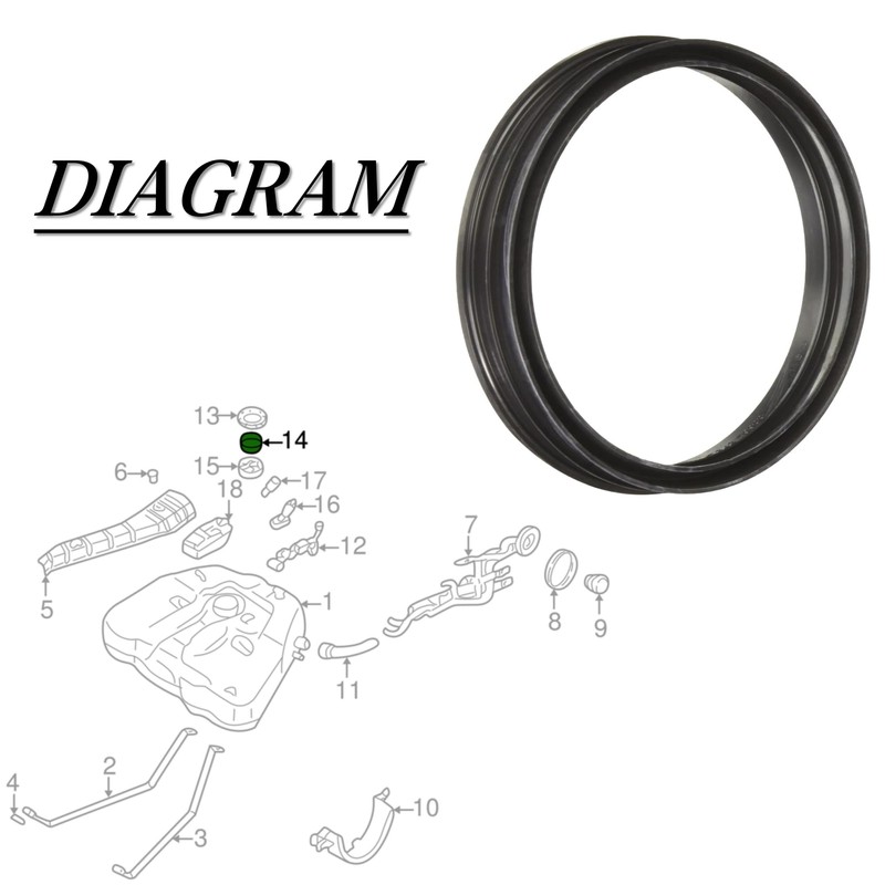 PMFCA Fuel Tank Pump Seal O-Ring Compatible with Nissan S14