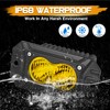 Niking Auto Flush Mount Yellow LED Pods, 2pcs 3 Inch