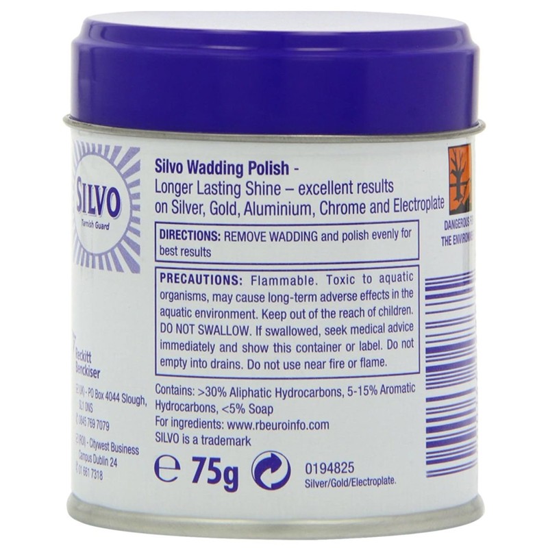 Silvo Metal Polish Wadding, 75g