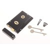 Rim Sashlock and Knob Set Black 6" Lock