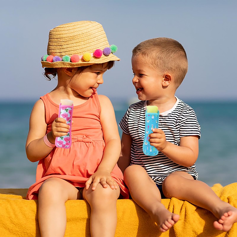 Ice Pop Sleeves 6pcs Neoprene Popsicles Holders Bags Reusable Popsicles