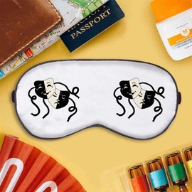 'Comedy and Tragedy Masks' Sleep/Travel Eye Mask (EY00020526)