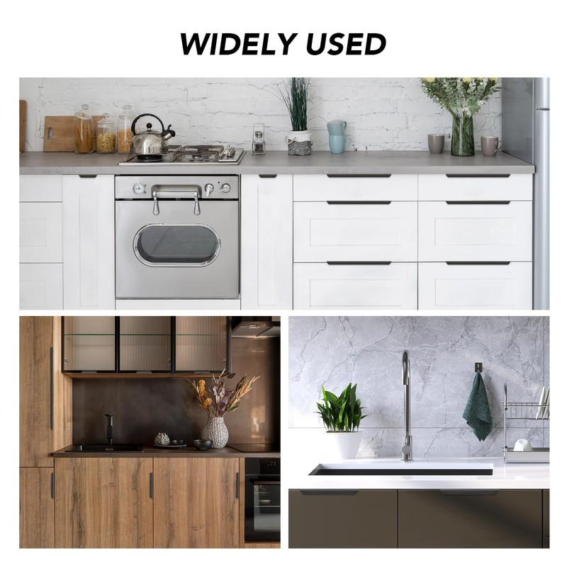 Ravinte 25 Pack Finger Pulls for Cabinets 64mm/2.52in Hole Center