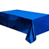 JUICY MOOM Blue Foil Tablecloth Plastic Table Cover Rectangle Tables