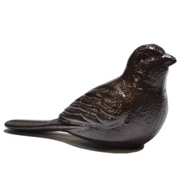 Tope de Puerta en Forma de Cuña, Topes de Puerta de Hierro Fundido Resistente y Decorativo con Aves, Tope de Puerta Rústico, Estatua Vintage de Animal