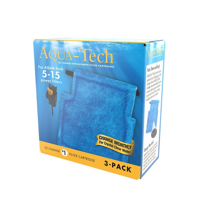 Aqua-Tech EZ-Change No.1 3-Pack Aquarium Filter Cartridge for 5 to
