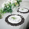 MCEAST 100 Pack Round Black Paper Doilies 13.5 Inches Lace