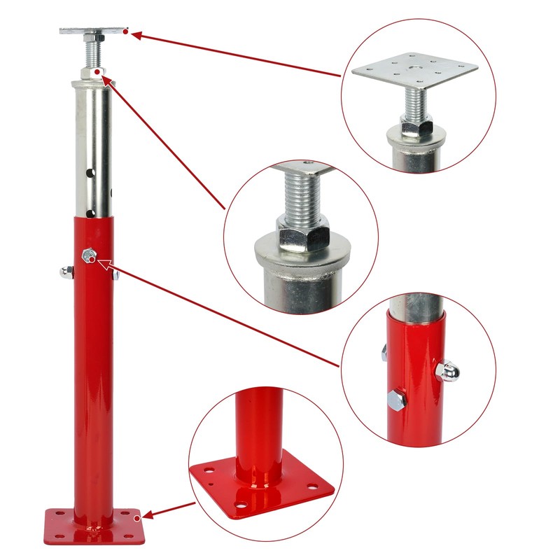 2 PCS Adjustable House Jacks Post for Leveling, 19"- 36"(1'7"-3')