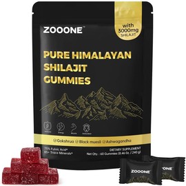 Zooone-Xizhi Lai Pure Himalayan Shilajit Gummies – Natural Energy, Stamina & Immune Support – High Potency Resin Extract Supplement