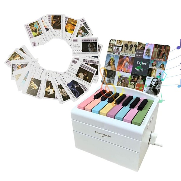 2025 Playable Piano Desk Calendar, USB Rechargeable Piano Calendar Mini