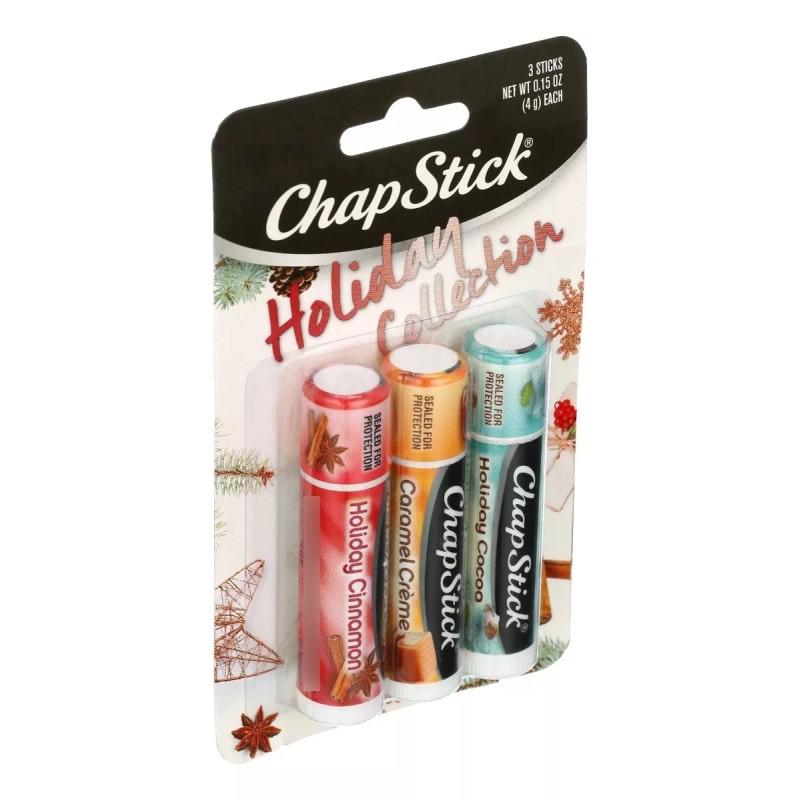 ChapStick 3-pack Bálsamos Labios Aromas Sabores Navidad Chap Stick 4g