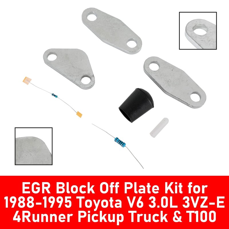 Areyourshop EGR Block Off Plate Kit for 1988-1995 To-yo-ta V6
