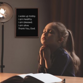 Im Healthy Blessed Alive - Positive Affirmation Christian Motivational Wall Art, Modern Inspirational Wall Decor Print For Home Decor, Living Room Decor, Office Decor, Bedroom Decor, Unframed - 8x10