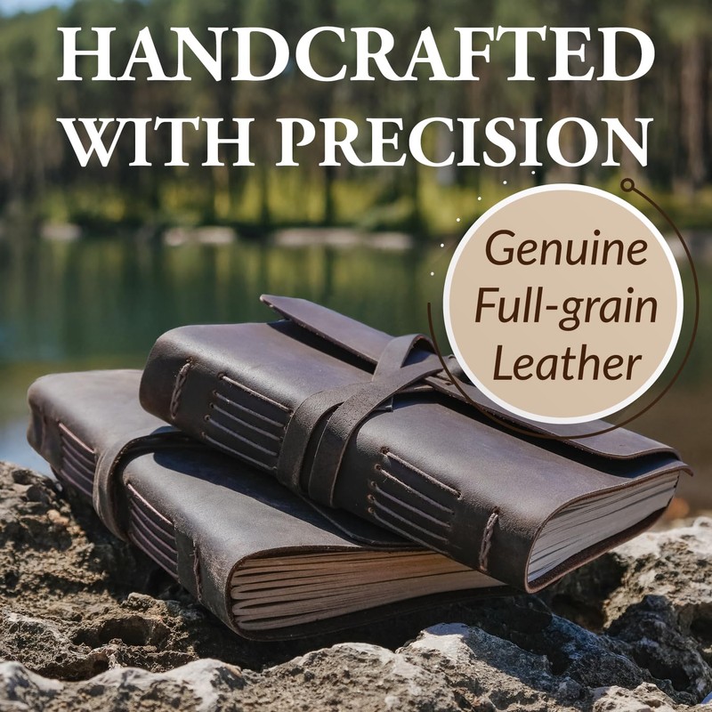 ThoughtSpace Journals Prayer Journal for Men - Leather Journal Notebook