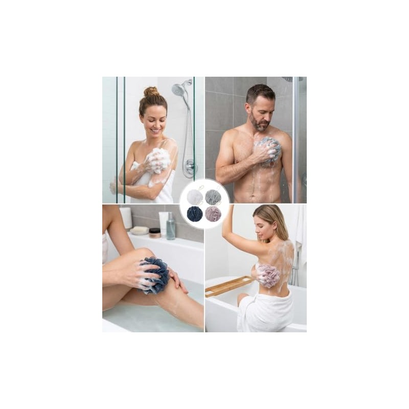Piezas Esponja Baño Multicolor Limpieza Corporal Material Suave Duradero Adecuado