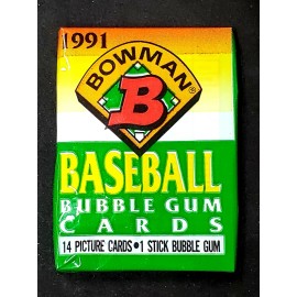 1991 Bowman Baseball Sealed Wax Pack Chipper Jones Jim Thome  Mike Mussina