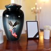 ARYSTPU Keepsake Cremation Urn – 10-Inch Black Memorial Urn with