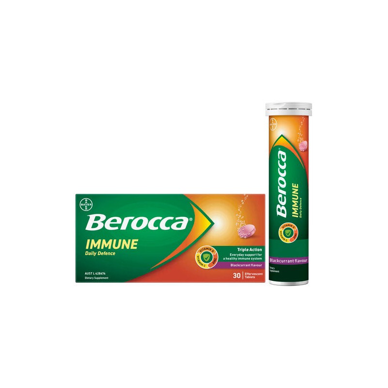 Berocca Immune Daily Defence Vitamin C, D and Zinc, Blackcurrant