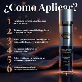 Kit Bálsamo de Crecimiento para Barba y Bigote con NOXIDIL y Shampoo y Acondicionador de Barba 2 en1. Bálsamo para crecimiento de barba y bigote. - EXTRA FUERTE - Estimula y Fortalece tu Barba y Bigote - Contiene INGREDIENTES 100% NATURALES - Rápida Absor