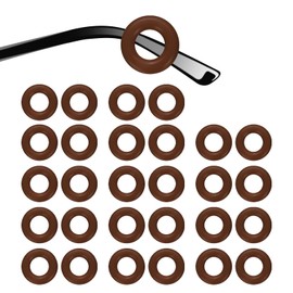 HARFINGTON 14 Pairs Glasses Ear Grip 0.44" Silicone Ring Type Anti-Slip Ear Hook Eyewear Retainer Eyeglass Temple Tips Sleeve Retainer for Glasses Sunglasses Sports Eyeglasses, Brown
