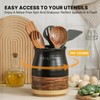 Polinook Kitchen Utensils Holder - 360° Rotating Extra Large Ceramic