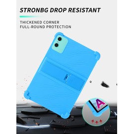 Case for Odea A10 Android 14 Tablets, 10 Inch Tablet 2024- Soft Silicone Shock Proof Lightweight Stand Rubber Shell Protective Cover,Kids Friendly Soft Silicone Adjustable Stand Cover,LIGHTBLUE