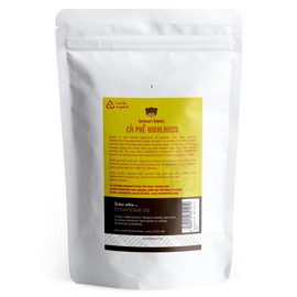 Vietnamese Coffee Beans 227g - Very Strong Dark Roast Vietnam Robusta - Strength 5 - For Coffee Machines & Vietnamese Phin Ca Phe Drip Filter & French Press - Brown Bear - Donation To Free The Bears