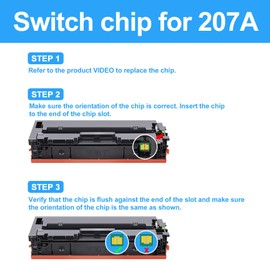 LCL 1PK Compatible Toner Cartridge 207A 207X W2210A W2210X (Without CHIP) Replacement for HP Color LaserJet Pro M255dw M255nw M282nw M283cdw M283fdw M283fdn (1PK Black)