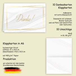 10 Thank You Cards with Envelope Thank You Cards Folding Cards Thank You Wedding Celebration Anniversary Joy Sympathy Cards Thank You Card Business Stylish