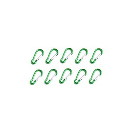 Rohans Carabiner Carabina Clip Snap Hook Clip Small Keyring Camping Sports Karabiner Coloured (Green)
