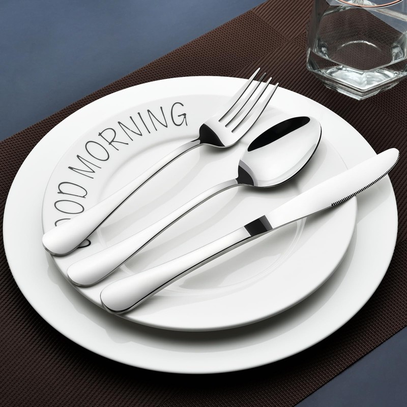 Silverware Set for 8, 40 Piece Heavy Duty Stainless Steel