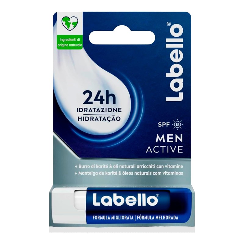 Labello Active for Men Lip Balm Moisturising Burrocacao Sun Protection