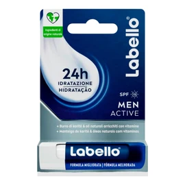 Labello Active for Men Lip Balm Moisturising Burrocacao Sun Protection SPF 15 Colourless with Natural Oils - 2 Sticks