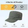 TOP-EX Men's Waterproof Army Hat - Foldable Brim Cadet Military
