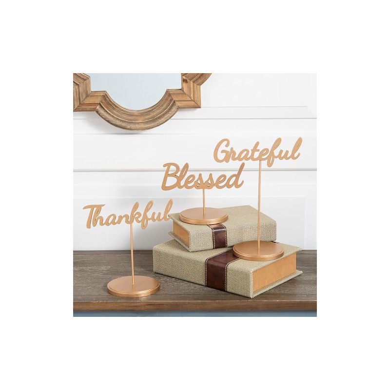 Fun Express Thanksgiving Phrase Tabletop Signs - 3 Pc
