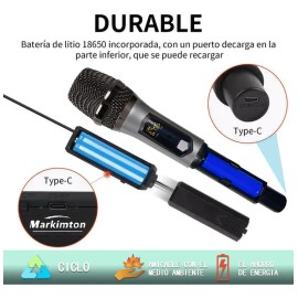 Micrófono Inalámbrico Profesional Uhf Markimton M02 Gris Oscuro