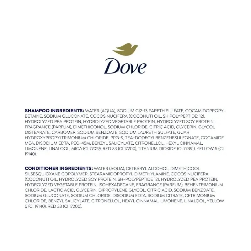 Dove Shampoo Y Acondiconador Cabello Seco Y Dañado 355ml