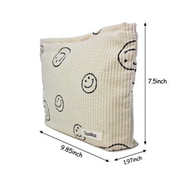 HYKJNBW Corduroy Cosmetic Bag,Cosmetic Bags for Women (beige)