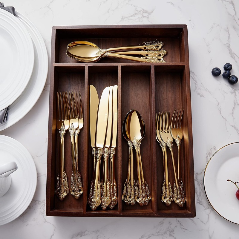 KEAWELL Luxury 20 Pieces 18/10 Stainless Steel Flatware set, Service